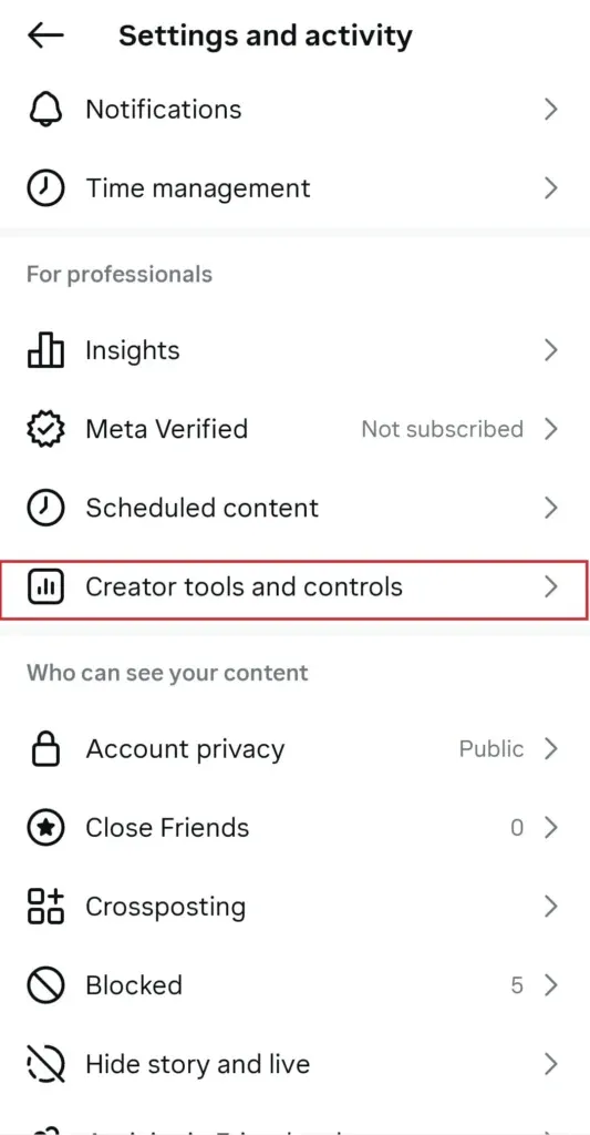 Go to settings and then to creator tools and controls