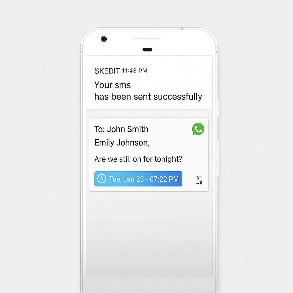 WhatsApp message scheduler
