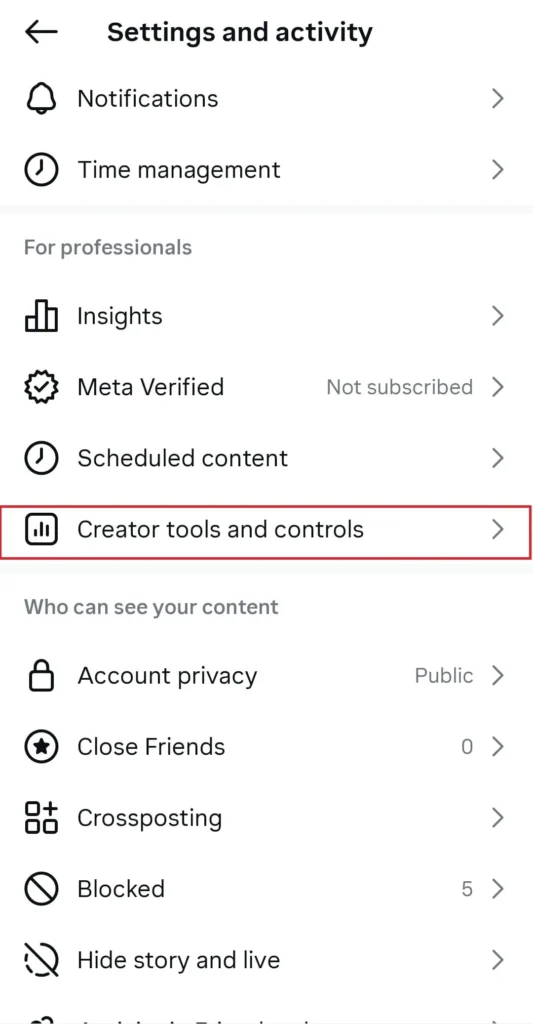 Go to settings and then to creator tools and controls